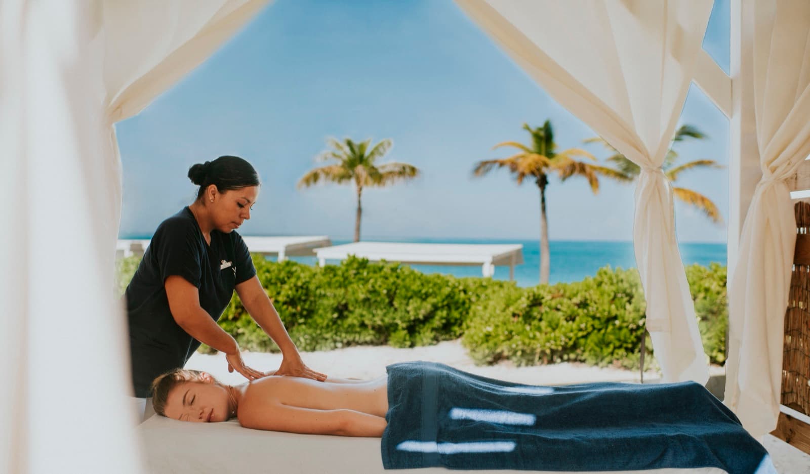Beachfront spa massage at Club Med Turkoise