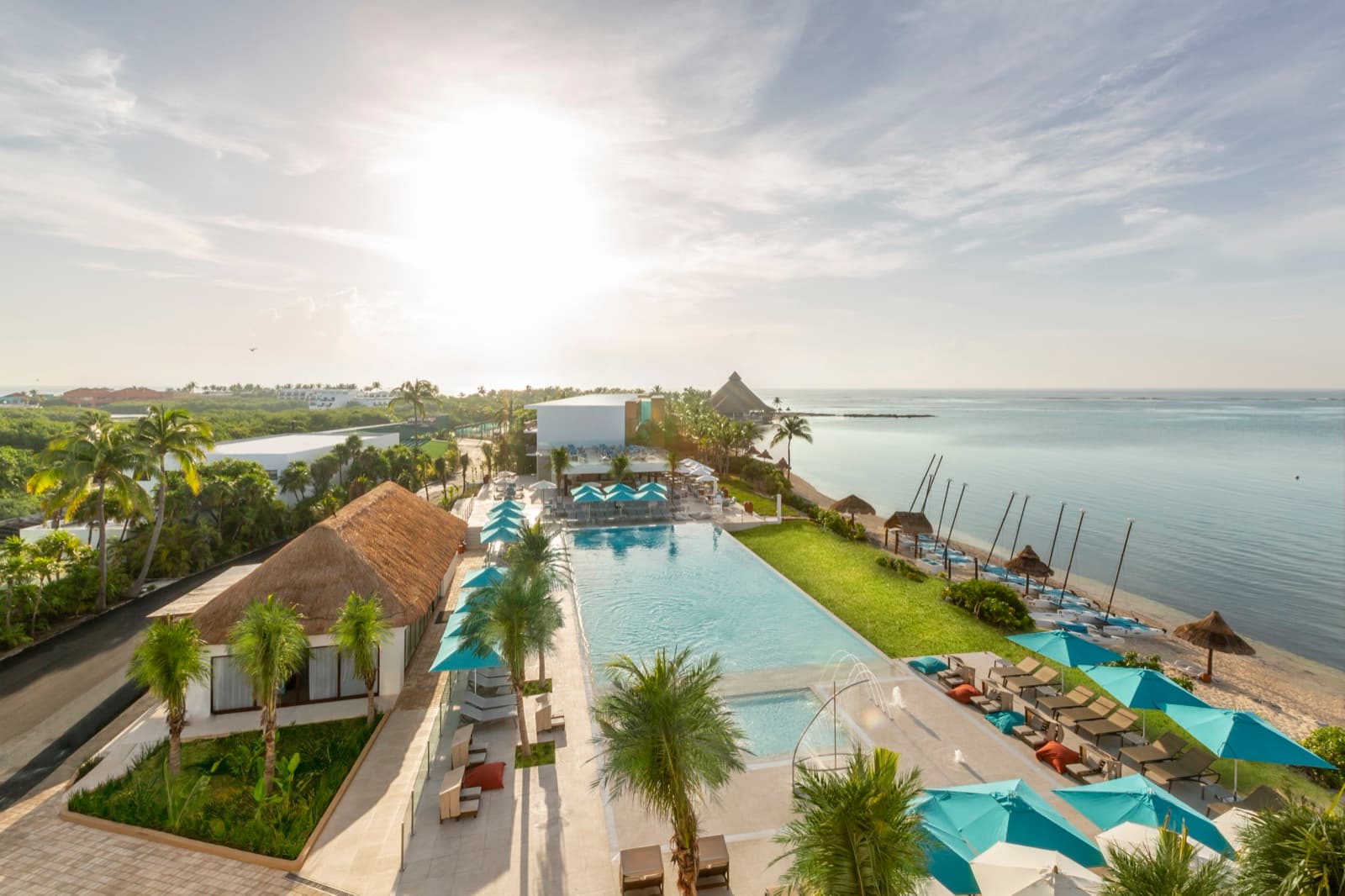 The peninsula pools at golden hour