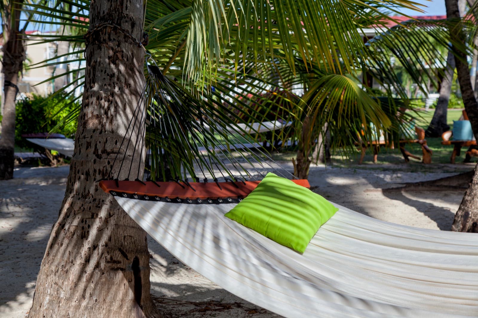 Loungers and a quiet relaxation spot on the resort grounds