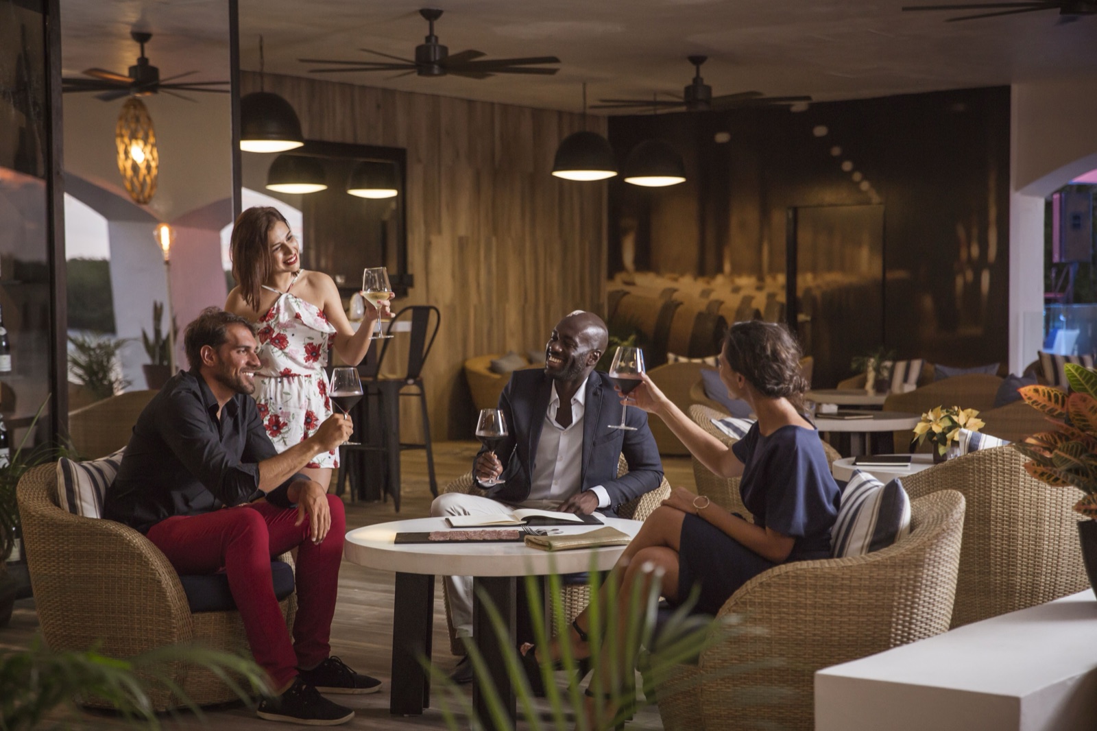 Lounge and social scene at the resort