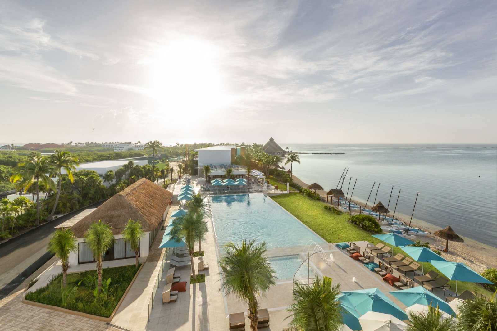The peninsula pools at golden hour