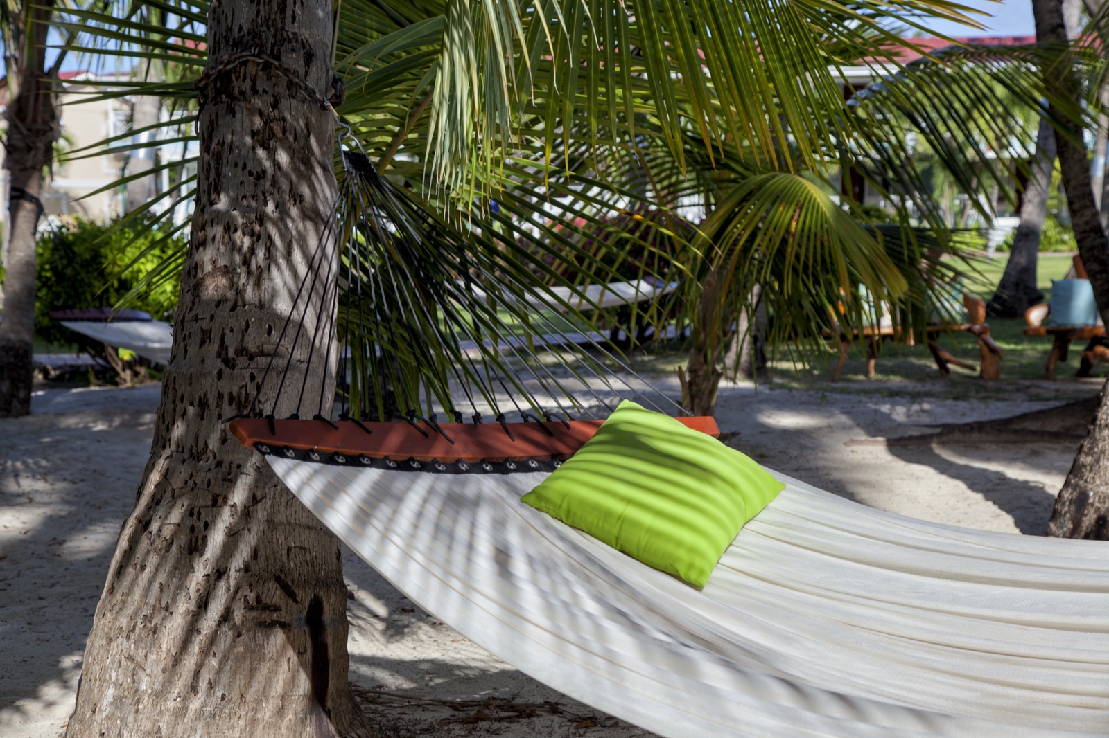 Loungers and a quiet relaxation spot on the resort grounds