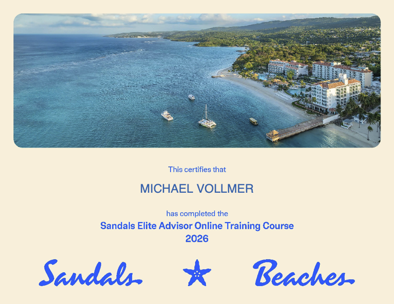 Sandals Elite Advisor Training
